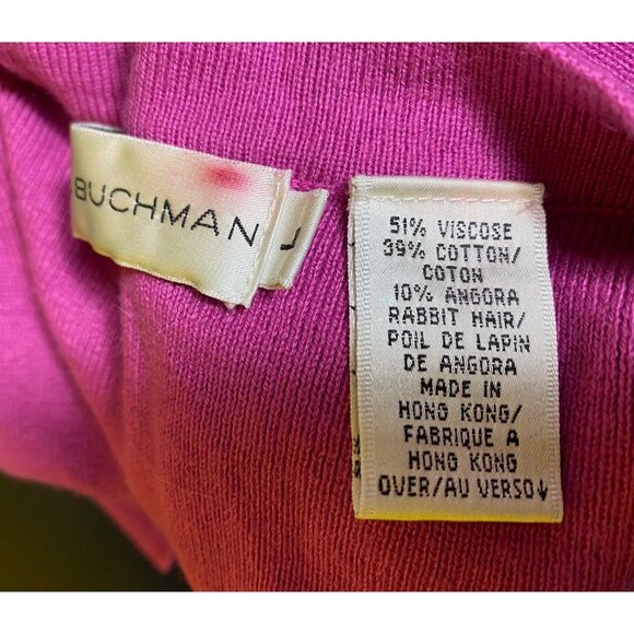 Dana Buchman Large Purple Tie Front Cropped Cardigan Sweater Soft Knit Sexy y2K - Picture 3 of 5